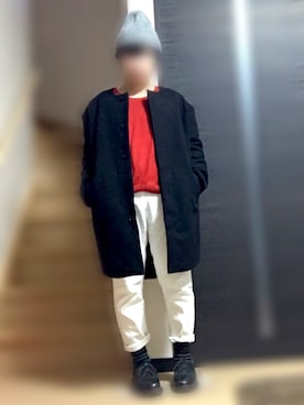 「DETAILS（ディテールズ）のアイテム（ノーカラージャケット）」を使った、A       さん（レディース・151cm）の冬コーディネート