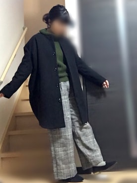 「DETAILS（ディテールズ）のアイテム（ノーカラージャケット）」を使った、A       さん（レディース・151cm）の冬コーディネート