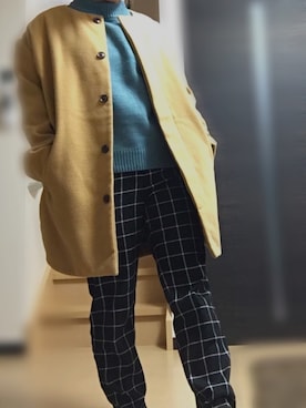 「DETAILS（ディテールズ）のアイテム（ノーカラージャケット）」を使った、A       さん（レディース・151cm）の冬コーディネート
