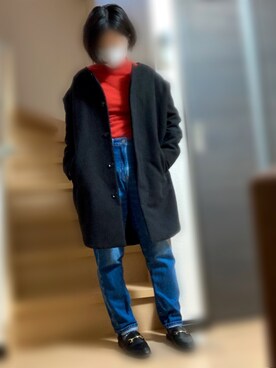 「DETAILS（ディテールズ）のアイテム（ジャケット/アウター）」を使った、A       さん（レディース・152cm）の冬コーディネート
