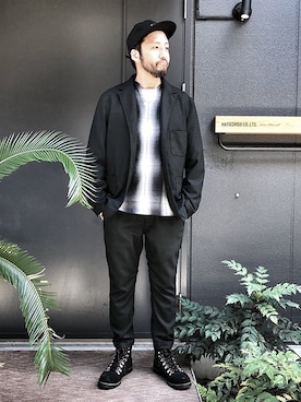 「BLANCK（ブランク）のアイテム（ジャケット/アウター）」を使った、bebeさん（メンズ・173cm）の秋コーディネート