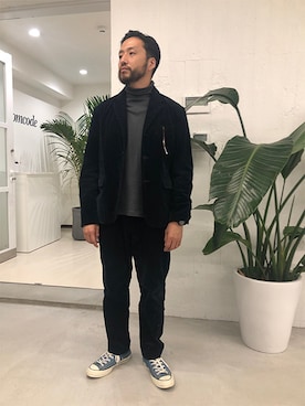 「BLANCK（ブランク）のアイテム（ジャケット/アウター）」を使った、bebeさん（メンズ・173cm）の秋コーディネート