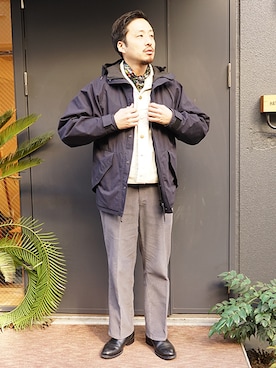 「BLANCK（ブランク）のアイテム（ブルゾン）」を使った、bebeさん（メンズ・173cm）の冬コーディネート