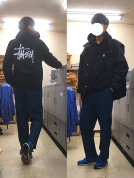 「O（オー）のアイテム（ダウンジャケット/コート）」を使った、WACA.さん（メンズ・183cm）の秋コーディネート