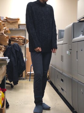「O（オー）のアイテム（ダウンジャケット/コート）」を使った、WACA.さん（メンズ・183cm）の秋コーディネート