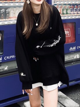 「ラブアンドピース2020」｜「アイテム（スウェット）」を使った、YULIAさん（レディース・163cm）の秋コーディネート