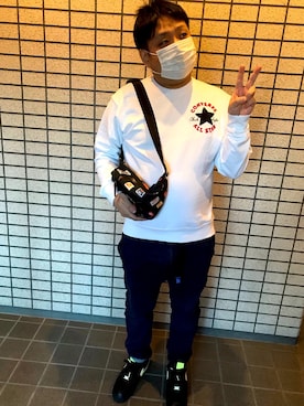 「ODF(おデブファッション)」｜ニャハハぶーちゃんさん（メンズ・165cm）の春コーディネート