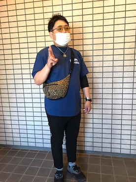 「ODF(おデブファッション)」｜ニャハハぶーちゃんさん（メンズ・165cm）の夏コーディネート