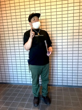 「Back Channel（バックチャンネル）のアイテム（トップス）」を使った、ニャハハぶーちゃんさん（メンズ・165cm）の秋コーディネート