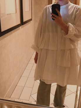 「雨の日」｜「アイテム（シャツワンピース）」を使った、さやさん（レディース・162cm）の夏コーディネート