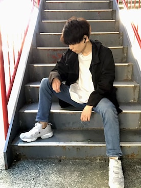 「niko and...（ニコアンド）のアイテム（マウンテンパーカー）」を使った、Tatuさん（メンズ・171cm）の冬コーディネート