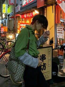 「SOLのアイテム（トップス）」を使った、たくまさん（メンズ・174cm）の秋コーディネート