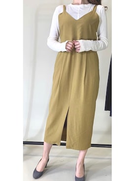 「OSMOSIS（オズモーシス）のアイテム（オールインワン・サロペット）」を使った、shizuka2154さん（レディース・165cm）の夏コーディネート