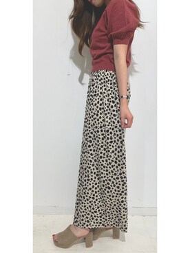 「spendorのアイテム（パンツ、ベージュ系）」を使った、shizuka2154さん（レディース・163cm）の夏コーディネート