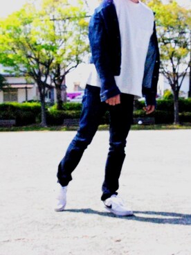 「NIKE（ナイキ）のNIKE/ナイキ グランドテラス 654495（スニーカー）」を使った、🍁kazu🍁さん（メンズ・166cm）の春コーディネート