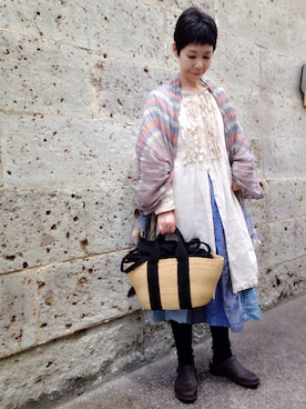 「style+confort（スティールエコンフォール）のアイテム」を使った、kcocoronさん（レディース・160cm）の夏コーディネート