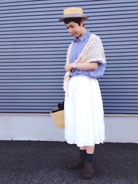 「style+confort（スティールエコンフォール）のアイテム」を使った、kcocoronさん（レディース・160cm）の夏コーディネート