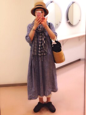 「luxluft（ルクスルフト）のアイテム」を使った、kcocoronさん（レディース・160cm）の夏コーディネート