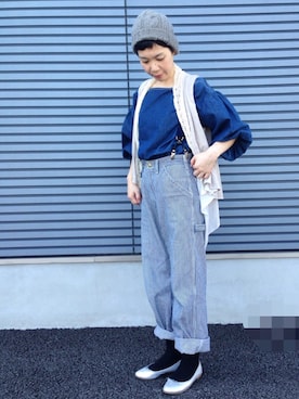 「ナチュラルスタイル」｜「アイテム（ニットキャップ/ビーニー）」を使った、kcocoronさん（レディース・160cm）の秋コーディネート