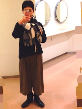 「yangany（ヤンガニー）のアイテム」を使った、kcocoronさん（レディース・160cm）の冬コーディネート