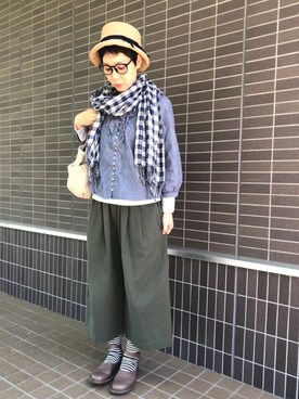 「style+confort（スティールエコンフォール）のアイテム」を使った、kcocoronさん（レディース・160cm）の春コーディネート