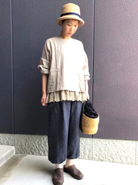 「alacrity（アラクリティー）のアイテム」を使った、kcocoronさん（レディース・160cm）の夏コーディネート