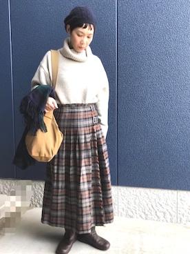 「KOOS（コース）のアイテム」を使った、kcocoronさん（レディース・160cm）の冬コーディネート