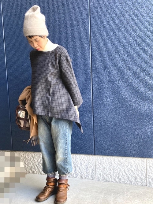 ichi（イチ）の「i c h i デニムサルエルパンツ（デニムパンツ