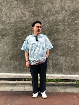「417 EDIFICE（フォーワンセブンエディフィス）のアイテム（スニーカー）」を使った、JI-KENさん（メンズ・168cm）の夏コーディネート