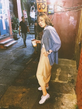 「アイテム（バングル/リストバンド）」を使った、LETICIAさん（レディース・163cm・20代）の秋コーディネート