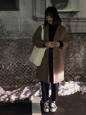 「topic luxe（トピックラックス）のアイテム」を使った、ℳ.さん（レディース・165cm）の冬コーディネート