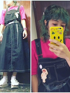 「クルクルヘアー」｜COCOさん（レディース・155cm）の夏コーディネート