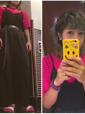 「クルクルヘアー」｜COCOさん（レディース・155cm）の夏コーディネート