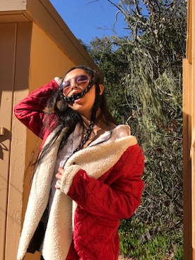 「kicks」｜「アイテム（ブルゾン）」を使った、Anna Famさん（レディース・157cm）の秋コーディネート