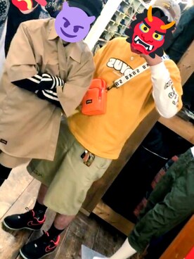 「CHUMS（チャムス）のアイテム（財布/小物）」を使った、Rumina Dei -Voice-さん（メンズ・183cm）の春コーディネート