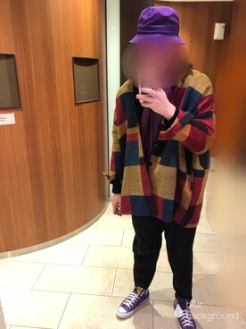 「minsobi（ミンソビ）のアイテム（その他アウター）」を使った、カトレアさん（メンズ・180cm）の冬コーディネート