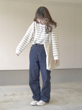 えだ( ¨̮ )さん(レディース・156cm)の春コーディネート
