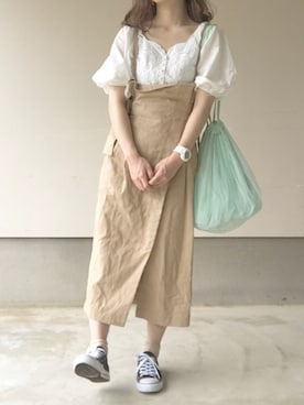 えだ( ¨̮ )さん（レディース・156cm）の夏コーディネート