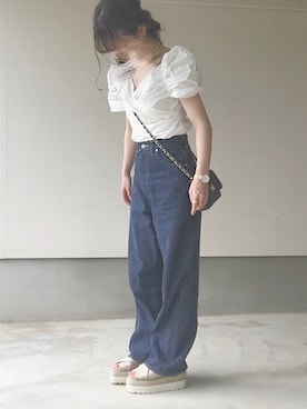 えだ( ¨̮ )さん（レディース・156cm）の夏コーディネート