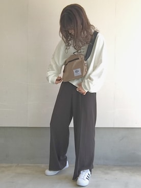 「ADOLESCENCE （アドレセンス）のアイテム」を使った、えだ( ¨̮ )さん（レディース・156cm）の秋コーディネート