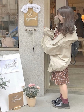 「Kastane（カスタネ）のアイテム（ブルゾン）」を使った、えだ( ¨̮ )さん（レディース・156cm）の秋コーディネート