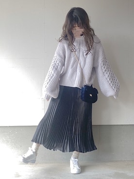 「PATRICK（パトリック）のアイテム（スニーカー）」を使った、えだ( ¨̮ )さん（レディース・156cm）の秋コーディネート