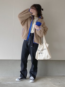 「ADOLESCENCE （アドレセンス）のアイテム」を使った、えだ( ¨̮ )さん（レディース・156cm）の冬コーディネート