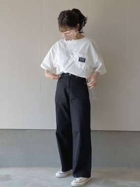 「ADOLESCENCE （アドレセンス）のアイテム」を使った、えだ( ¨̮ )さん（レディース・156cm）の春コーディネート