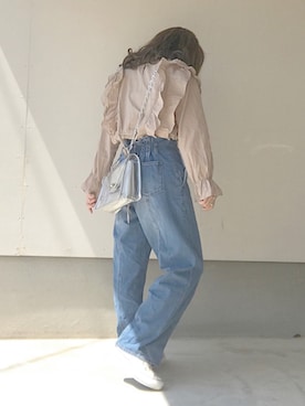「PATRICK（パトリック）のアイテム（スニーカー）」を使った、えだ( ¨̮ )さん（レディース・156cm）の春コーディネート