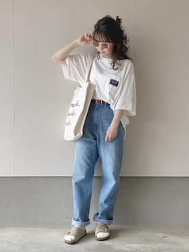 「ADOLESCENCE （アドレセンス）のアイテム」を使った、えだ( ¨̮ )さん（レディース・156cm）の春コーディネート