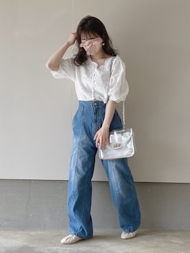 「定番」｜「アイテム（その他）」を使った、えだ( ¨̮ )さん（レディース・155cm）の夏コーディネート