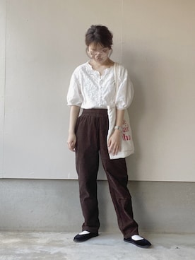 「アイテム（その他シューズ）」を使った、えだ( ¨̮ )さん（レディース・155cm）の秋コーディネート