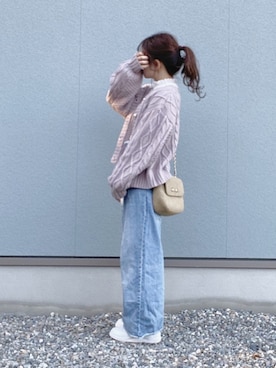 「ZOZOでしか買えない」｜「アイテム（その他）」を使った、えだ( ¨̮ )さん（レディース・155cm）の冬コーディネート