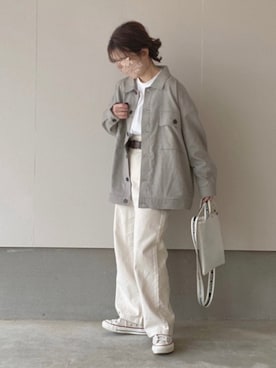 「しまむら（シマムラ）のアイテム（ジャケット/アウター）」を使った、えだ( ¨̮ )さん（レディース・155cm）の冬コーディネート